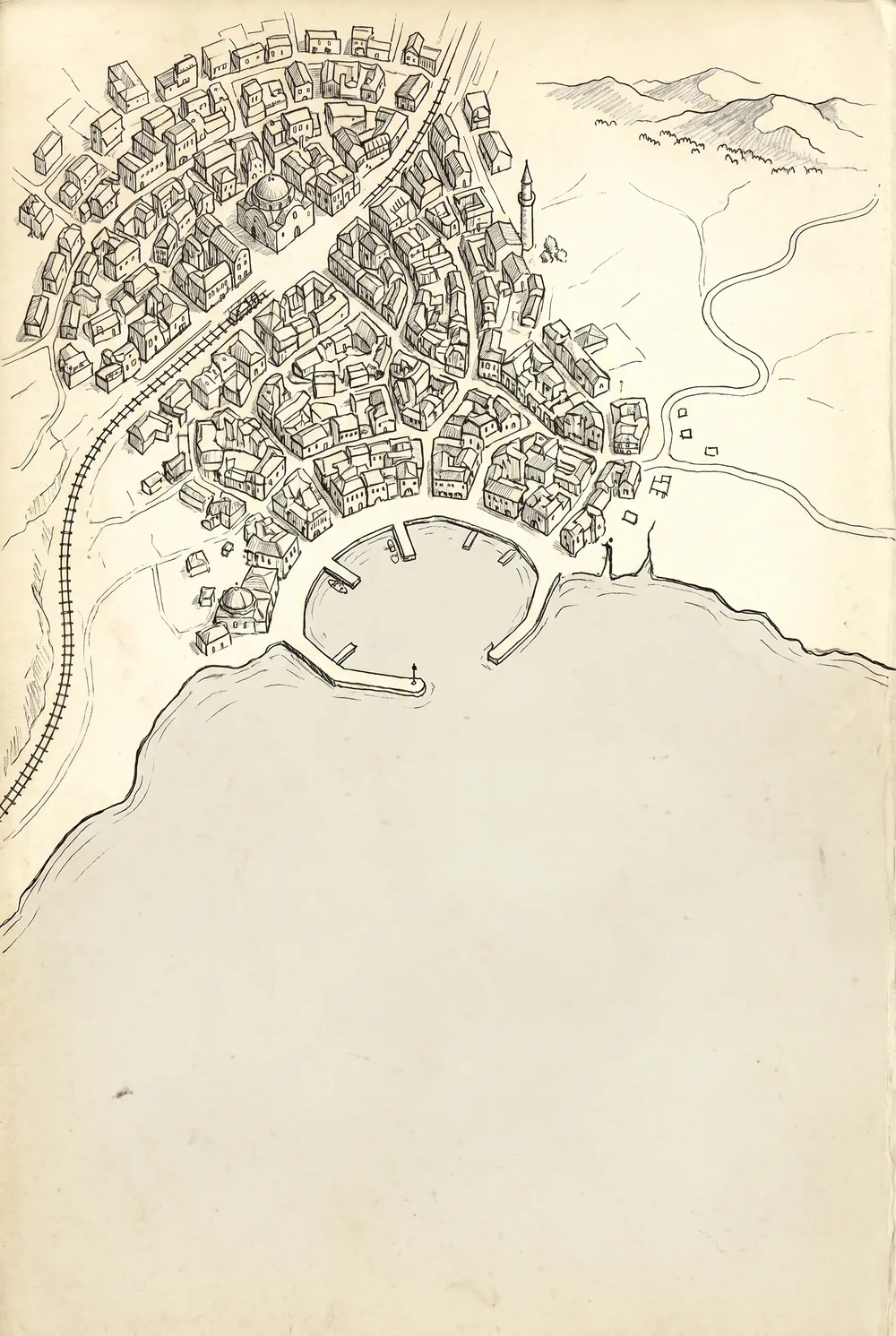 A regional map placing Salonica on the northern Aegean coast, with the road inland to Véroia and the mountains.