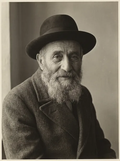 Period sepia portrait of Barba-Avrám Cohen