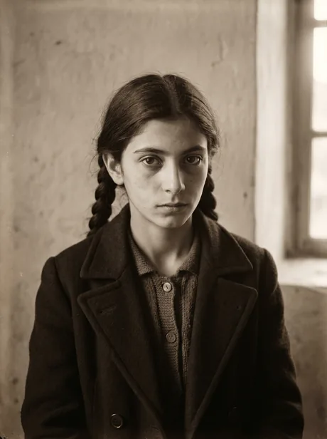 Period sepia portrait of Despína Naoumidís