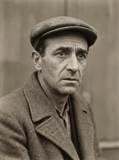 Period sepia portrait of Kostás Naoumidís